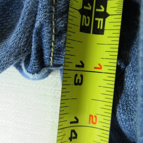 7 for all mankind Straight Leg Jeans Size 28 Medium Wash Low Rise - Picture 14 of 15